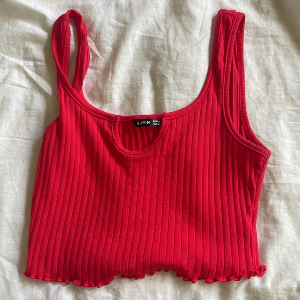 cute red tank top
